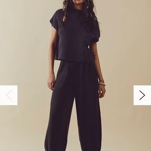 Freya Sweater Set Black Charcoal Combo XS